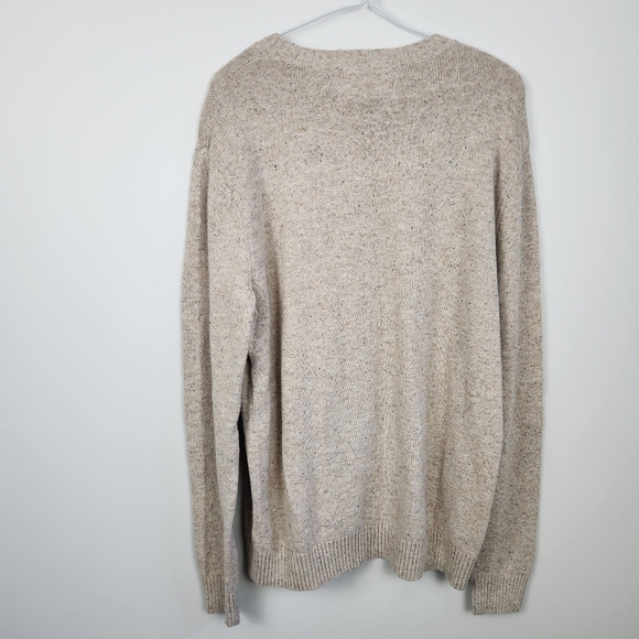 Men's Fisherman Heritage Preppy Cable Knit Beige Sweater Size Large Fine Knit - Picture 3 of 13